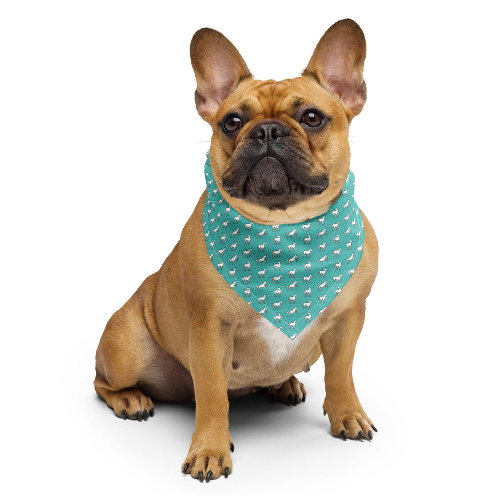 Bandana Scarf for Dogs and Humans with All-Over Abstract Horse Print