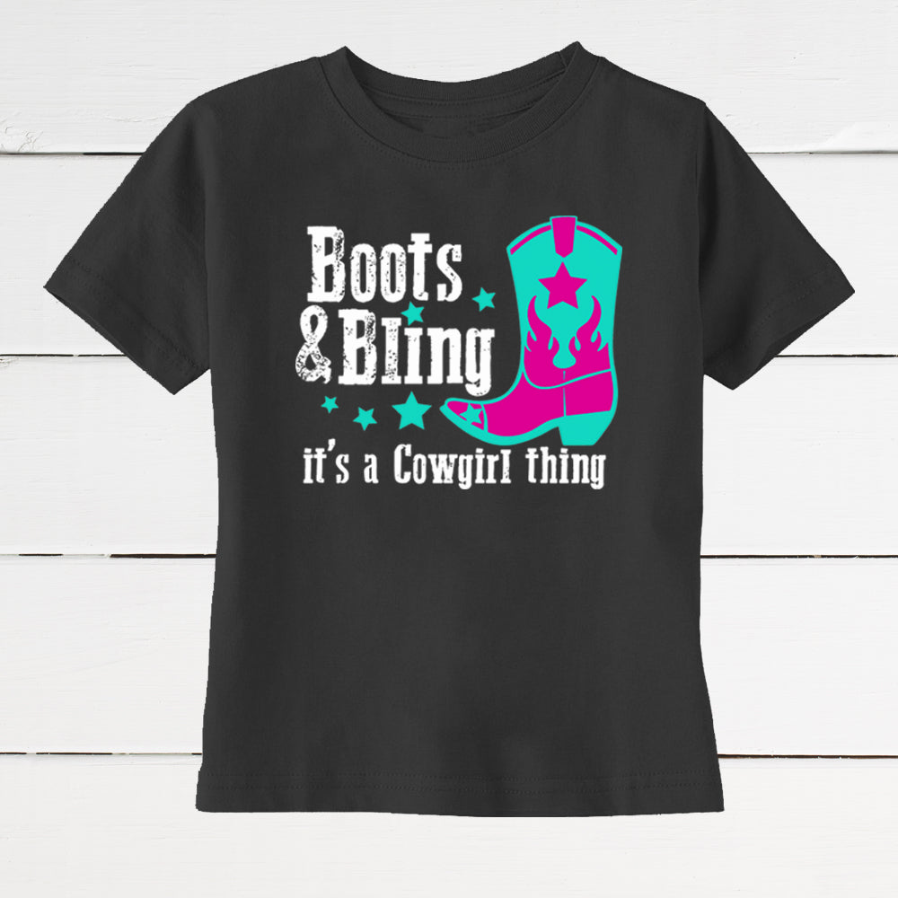 Boots & Bling, It's a Cowgirl Thing Youth T-Shirt
