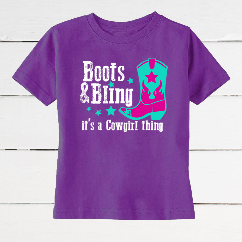 Boots & Bling, It's a Cowgirl Thing Youth T-Shirt