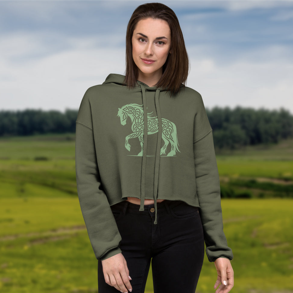 Celtic Horse Crop Hoodie