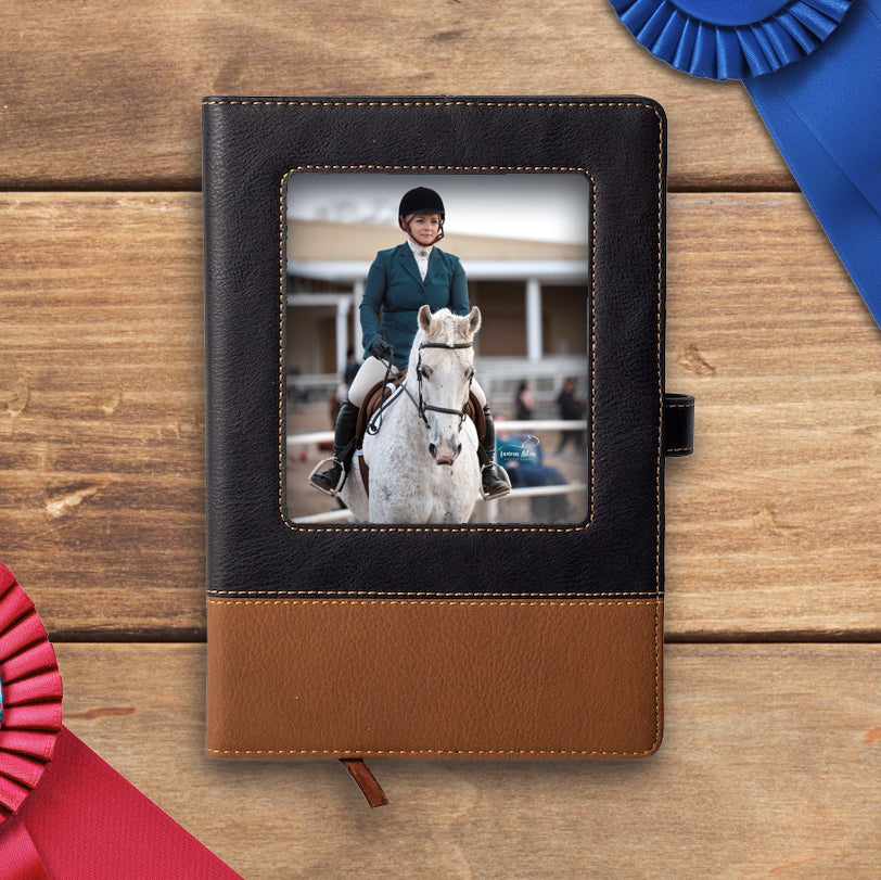 Personalized Vegan Leather Equestrian Photo Journal