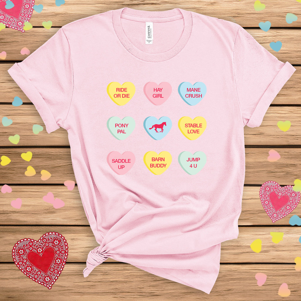 Equestrian Conversation Hearts Tee Adult/Unisex