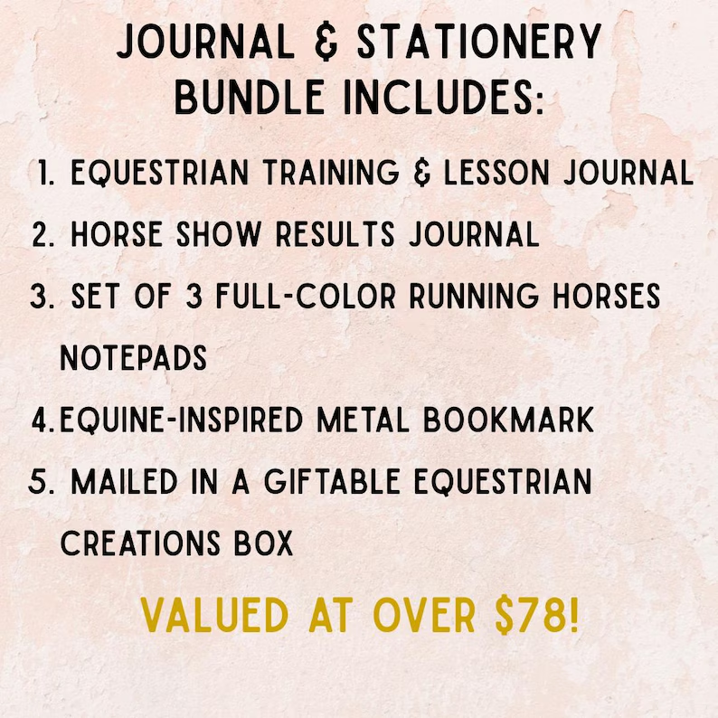 Equestrian Journal & Stationery Gift Bundle Box
