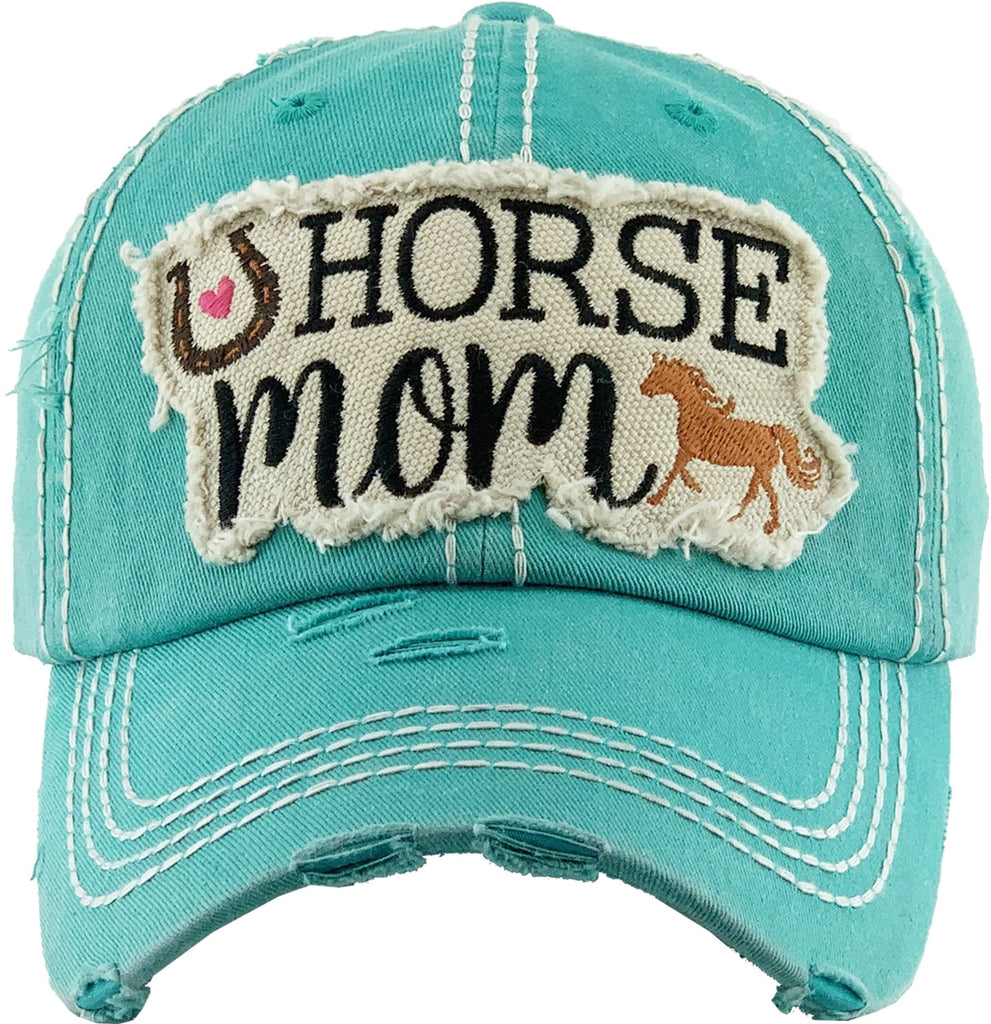 Horse Mom Washed Vintage Cap