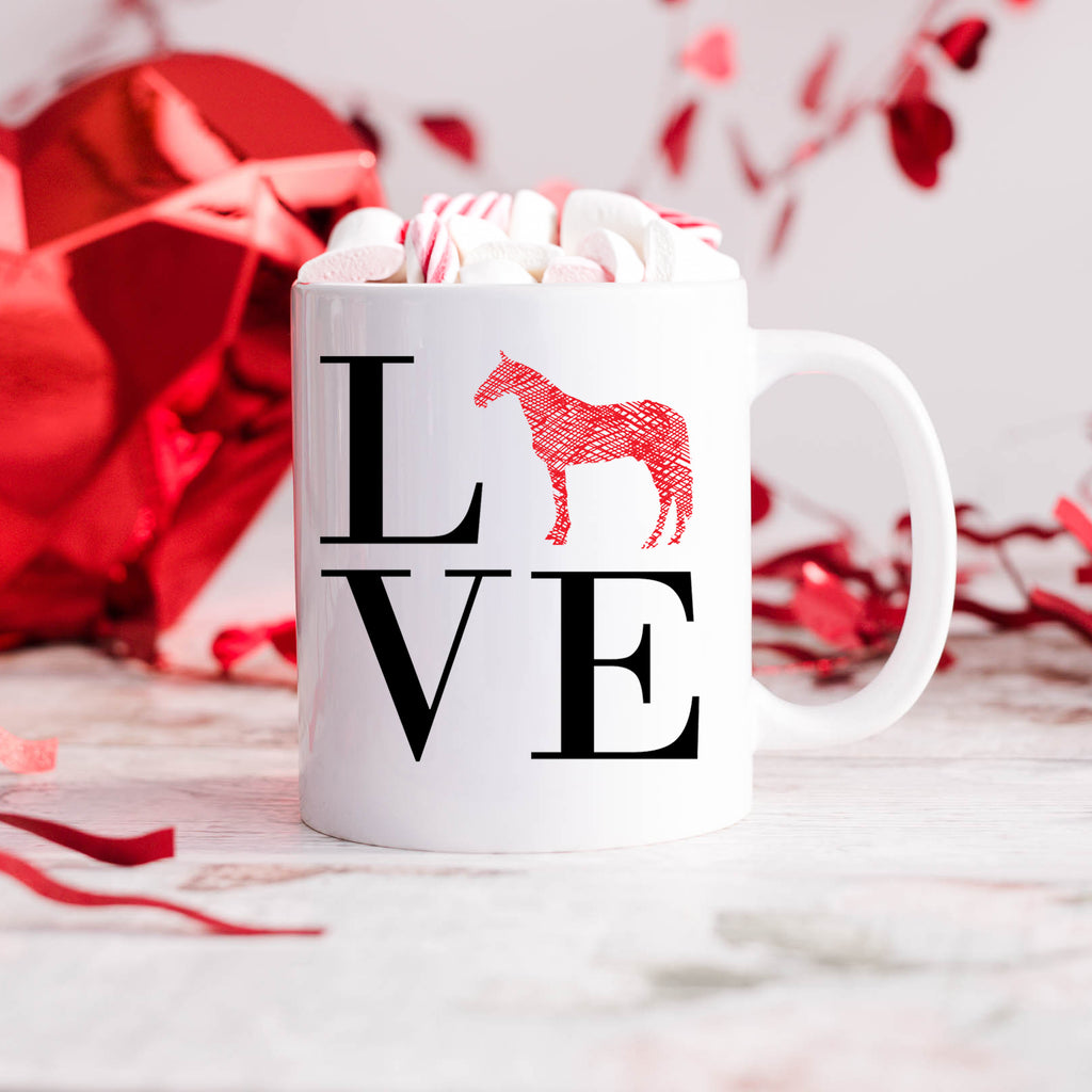 LOVE Horses Ceramic Mug