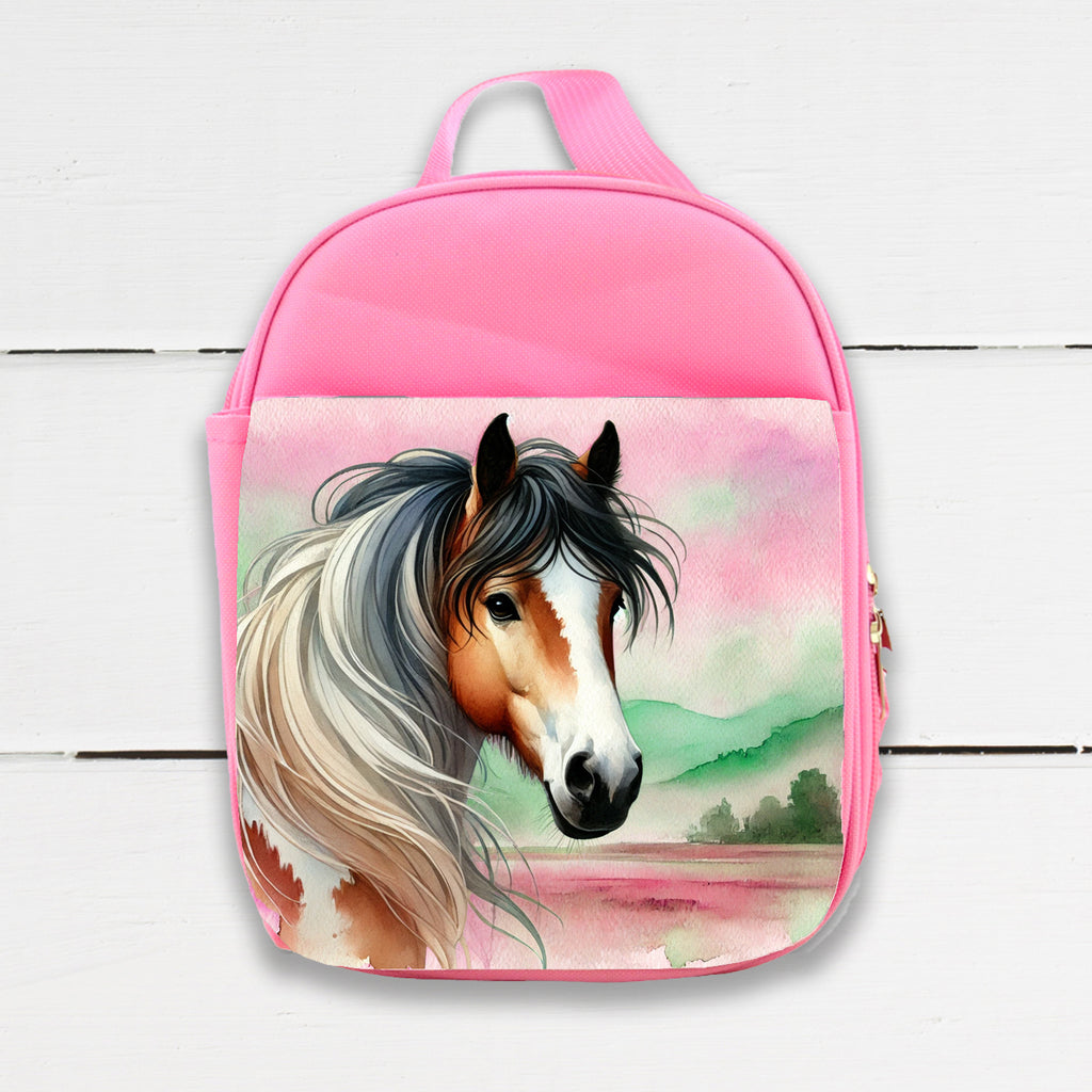 Watercolor Horses Insulated Lunch Bag