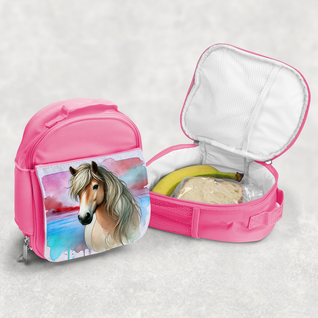 Watercolor Horses Insulated Lunch Bag