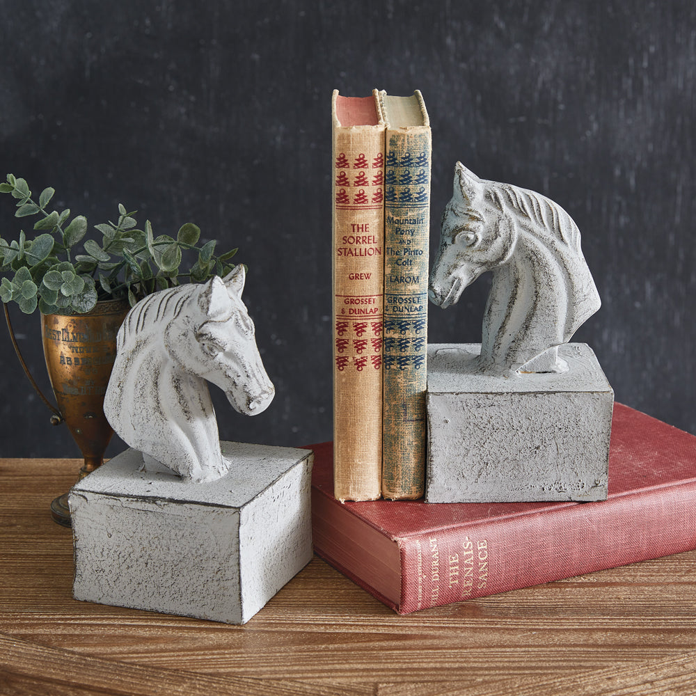 Cast Iron Horse Head Bookends
