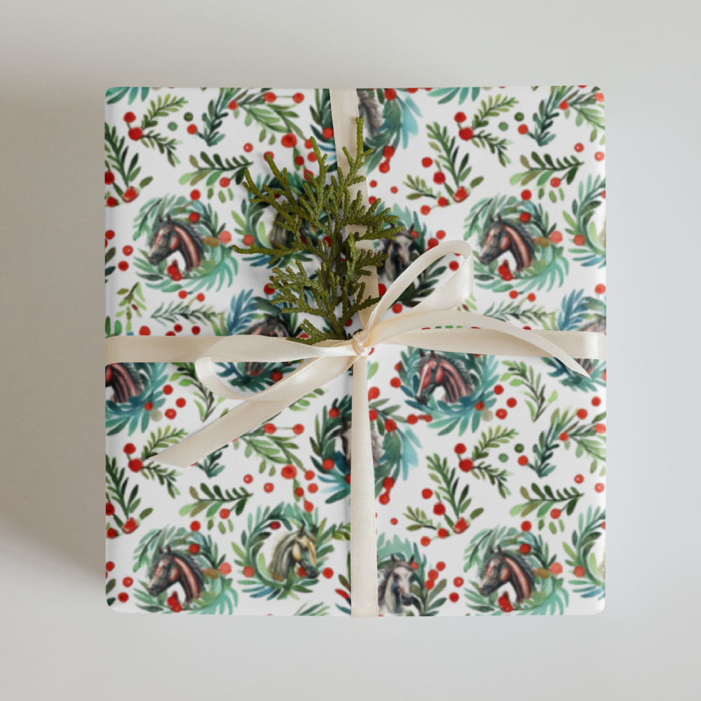 Horse Themed Wrapping Paper Sheets (28.75"x19.75") Set of 3 Different Designs