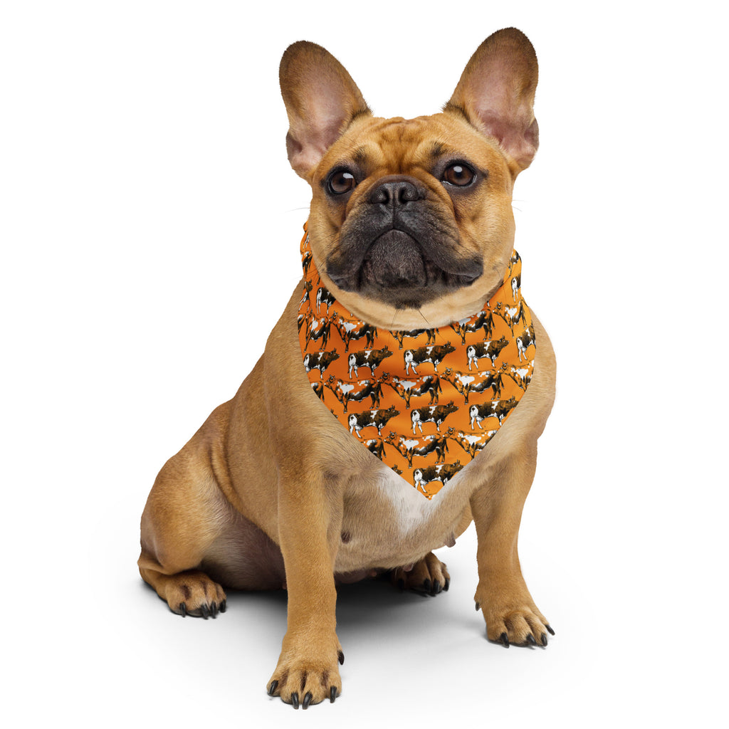 Dog (and Human) Bandana Scarf with All-Over Cattle Print