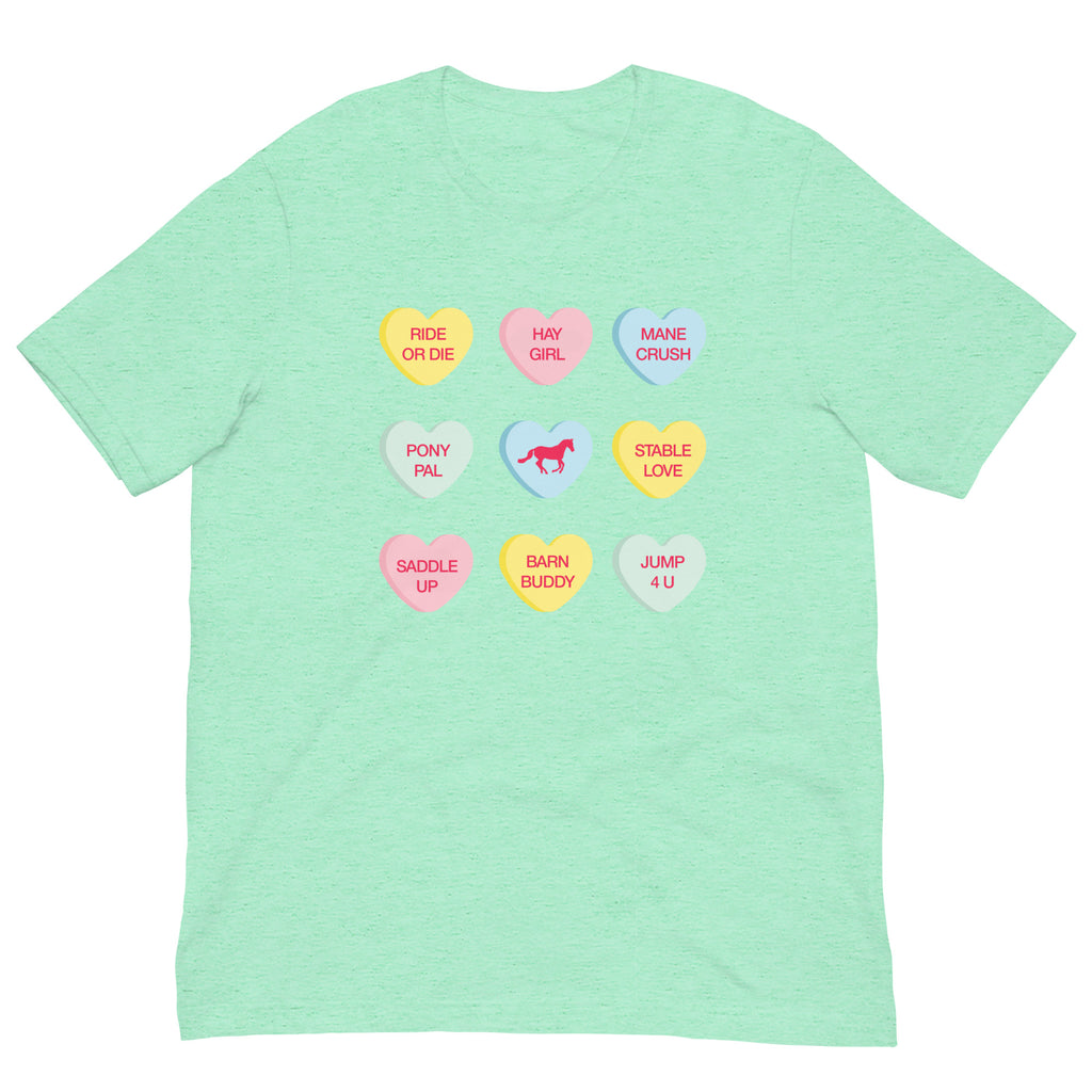 Equestrian Conversation Hearts Tee Adult/Unisex