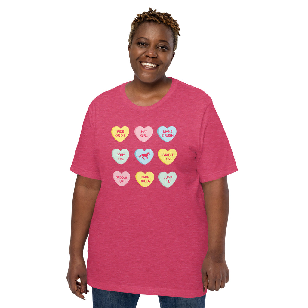 Equestrian Conversation Hearts Tee Adult/Unisex