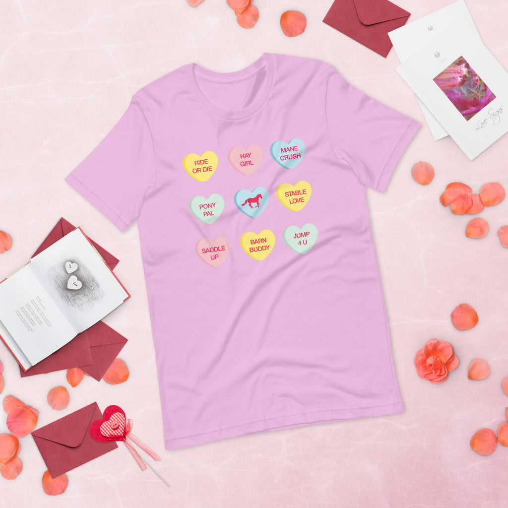 Equestrian Conversation Hearts Tee Adult/Unisex