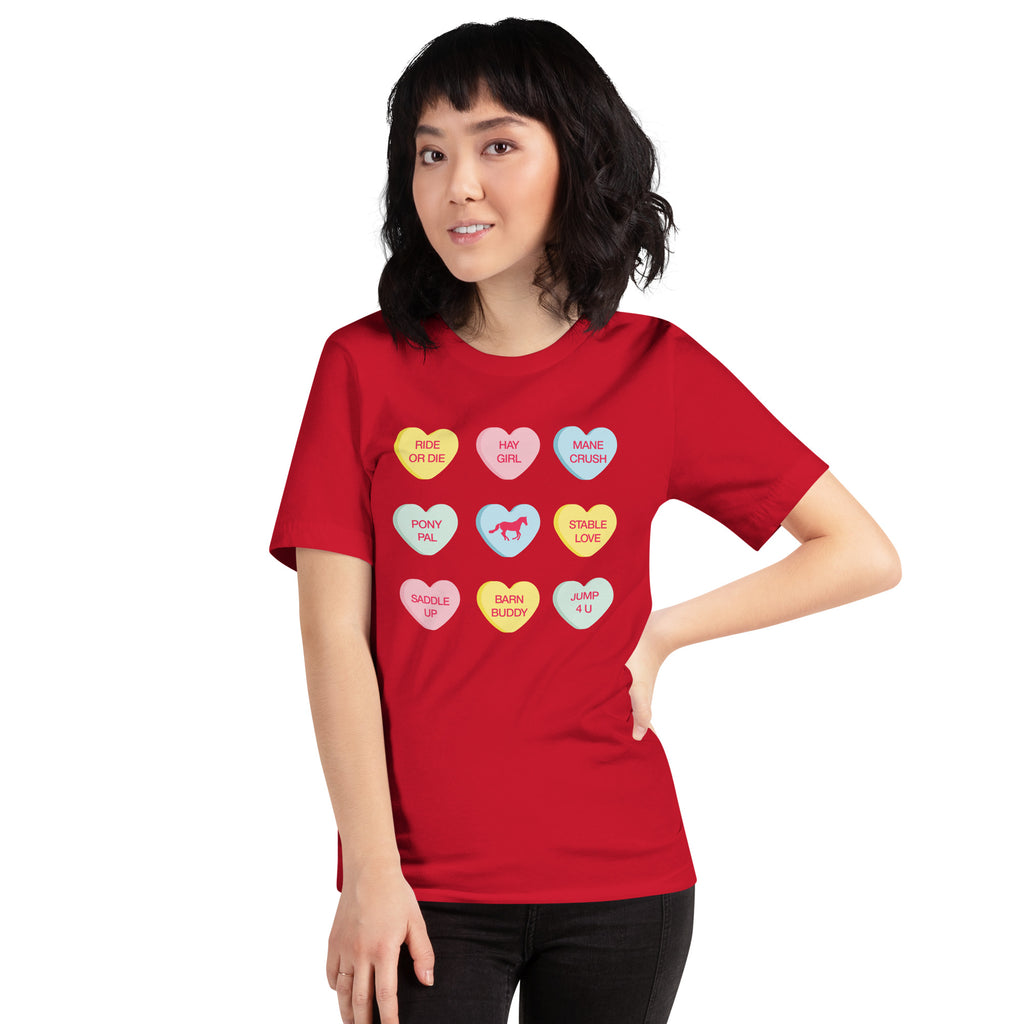 Equestrian Conversation Hearts Tee Adult/Unisex