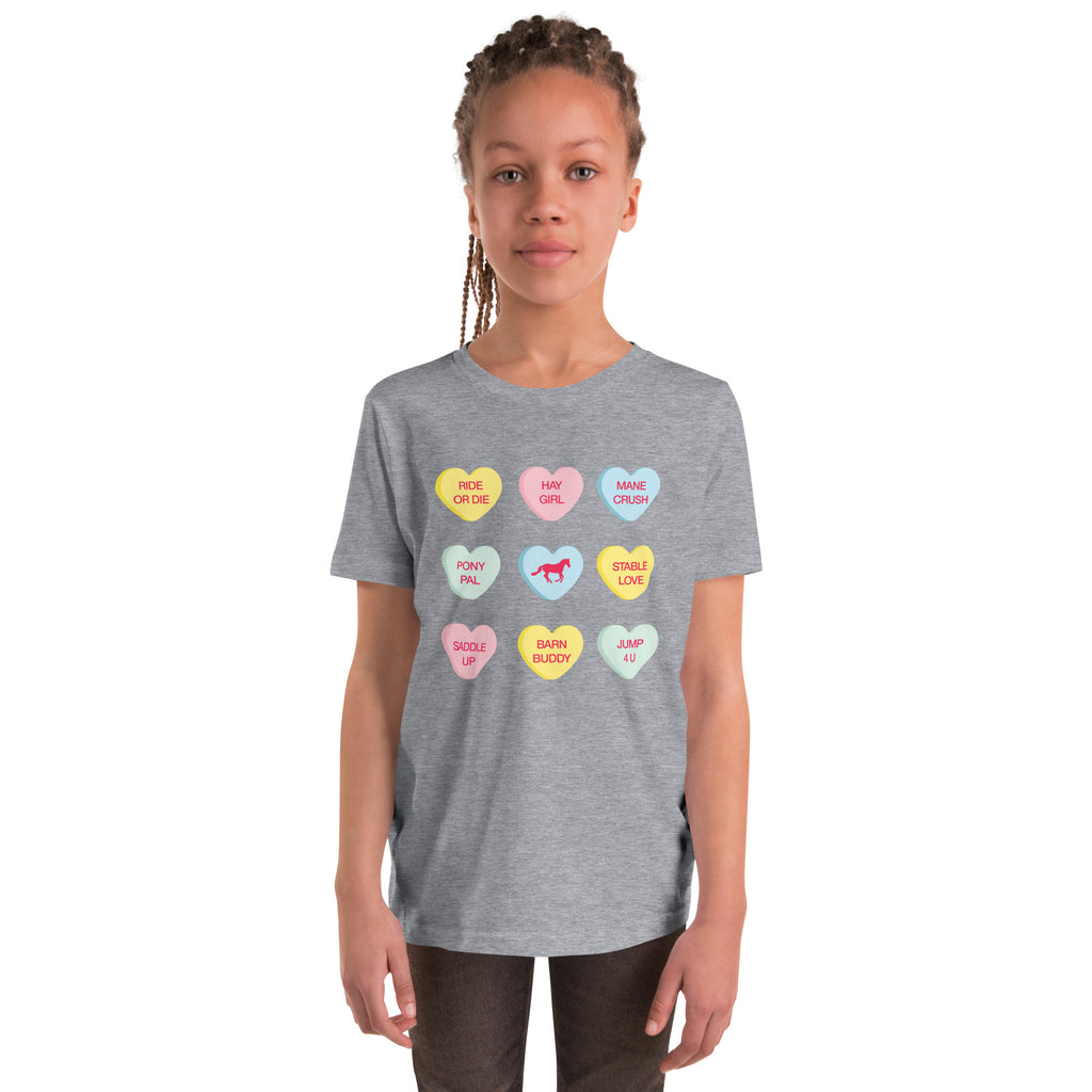 Equestrian Conversation Hearts Tee - Youth