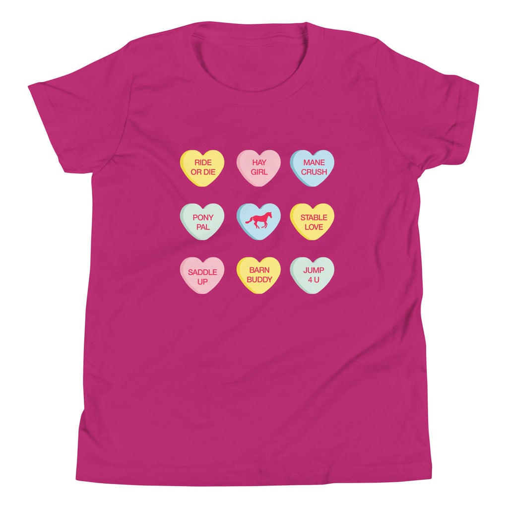 Equestrian Conversation Hearts Tee - Youth