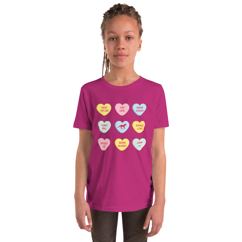 Equestrian Conversation Hearts Tee - Youth