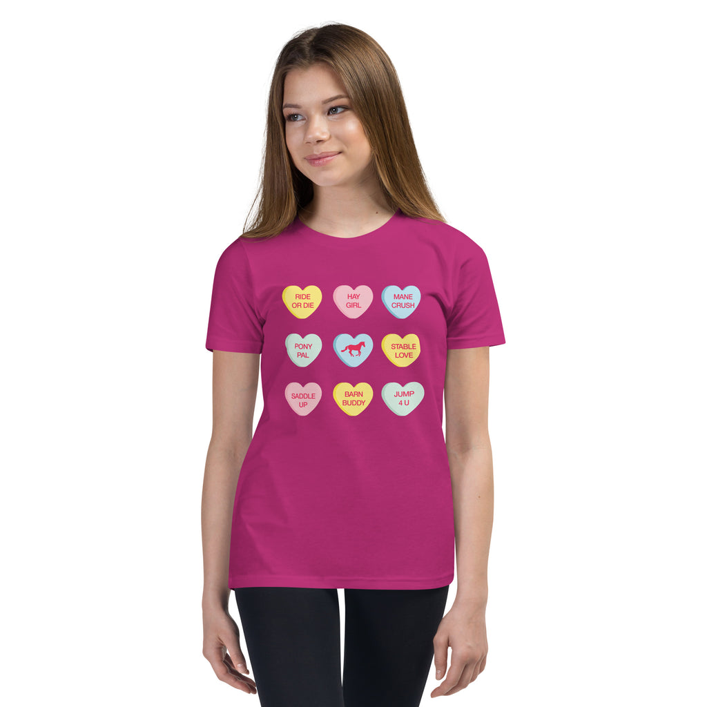 Equestrian Conversation Hearts Tee - Youth