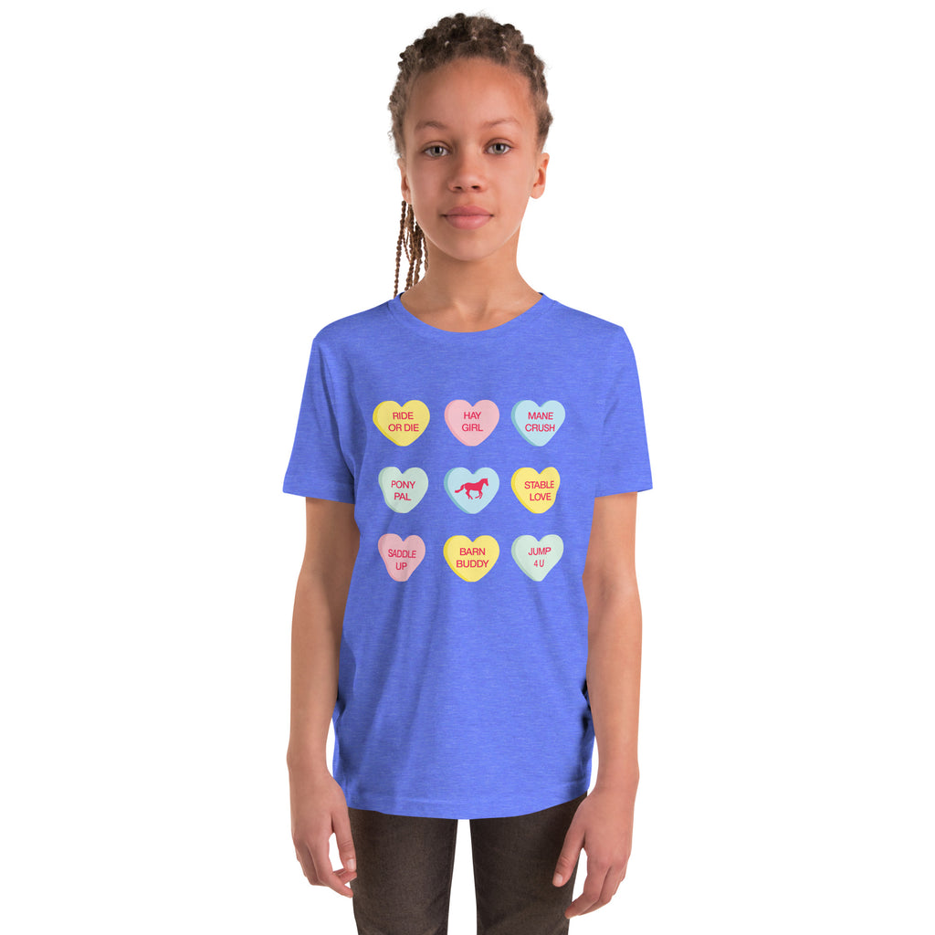 Equestrian Conversation Hearts Tee - Youth