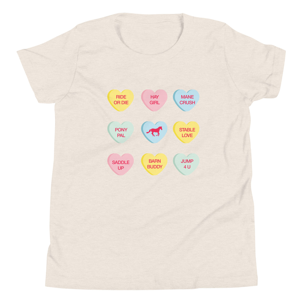 Equestrian Conversation Hearts Tee - Youth