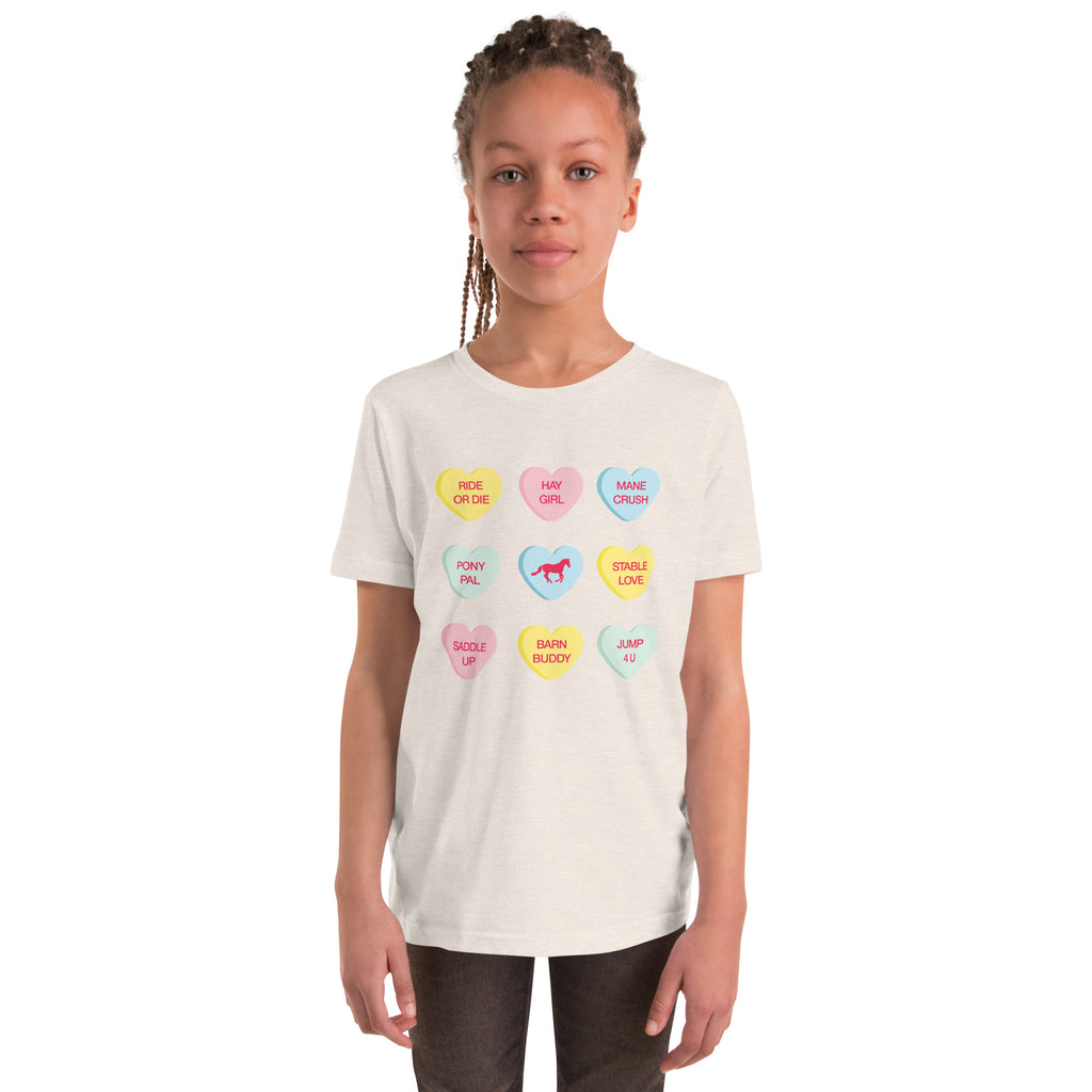 Equestrian Conversation Hearts Tee - Youth