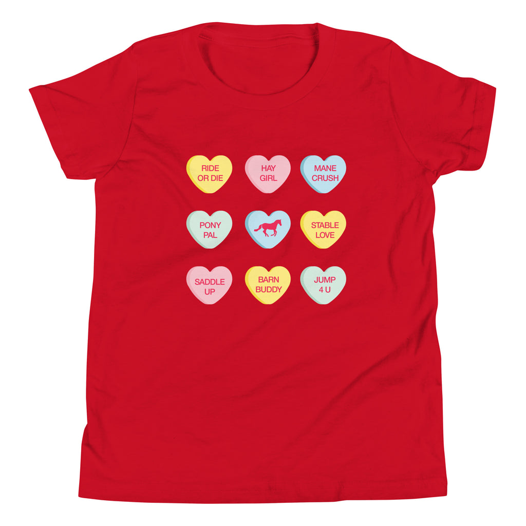 Equestrian Conversation Hearts Tee - Youth