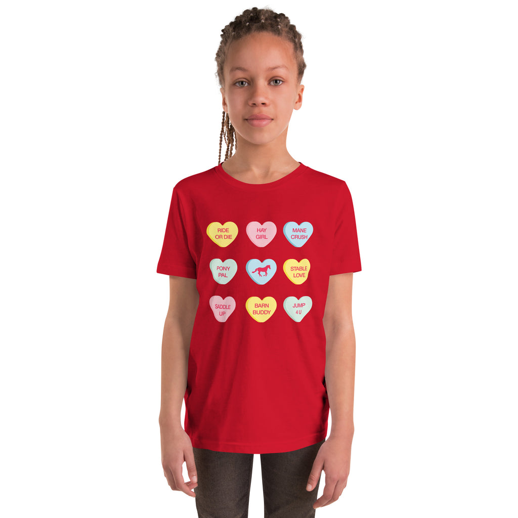 Equestrian Conversation Hearts Tee - Youth