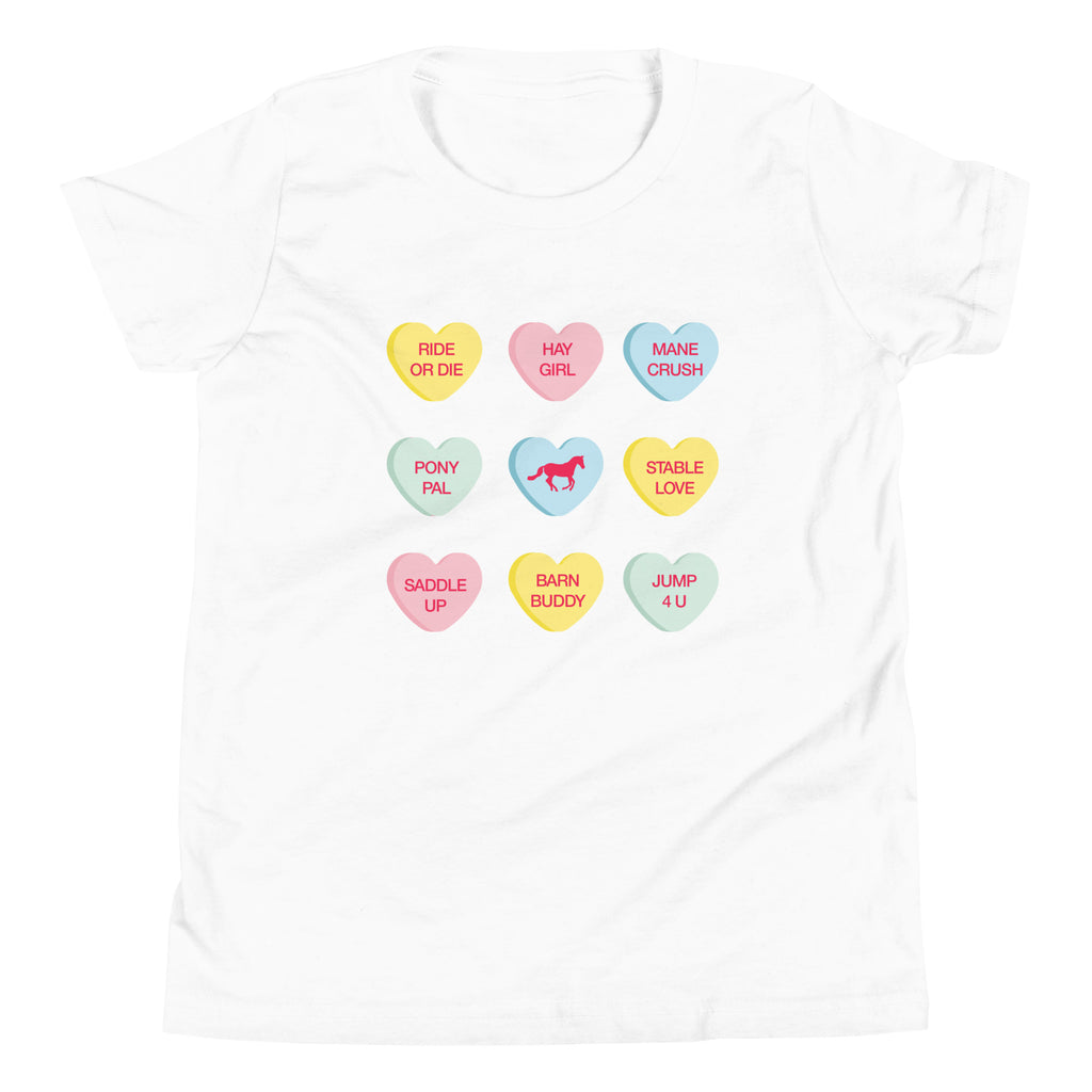 Equestrian Conversation Hearts Tee - Youth