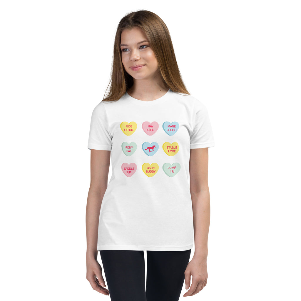 Equestrian Conversation Hearts Tee - Youth