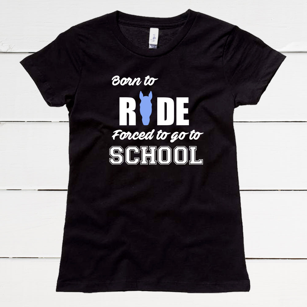 Born To Ride, Forced To Go To School Kids T-Shirt