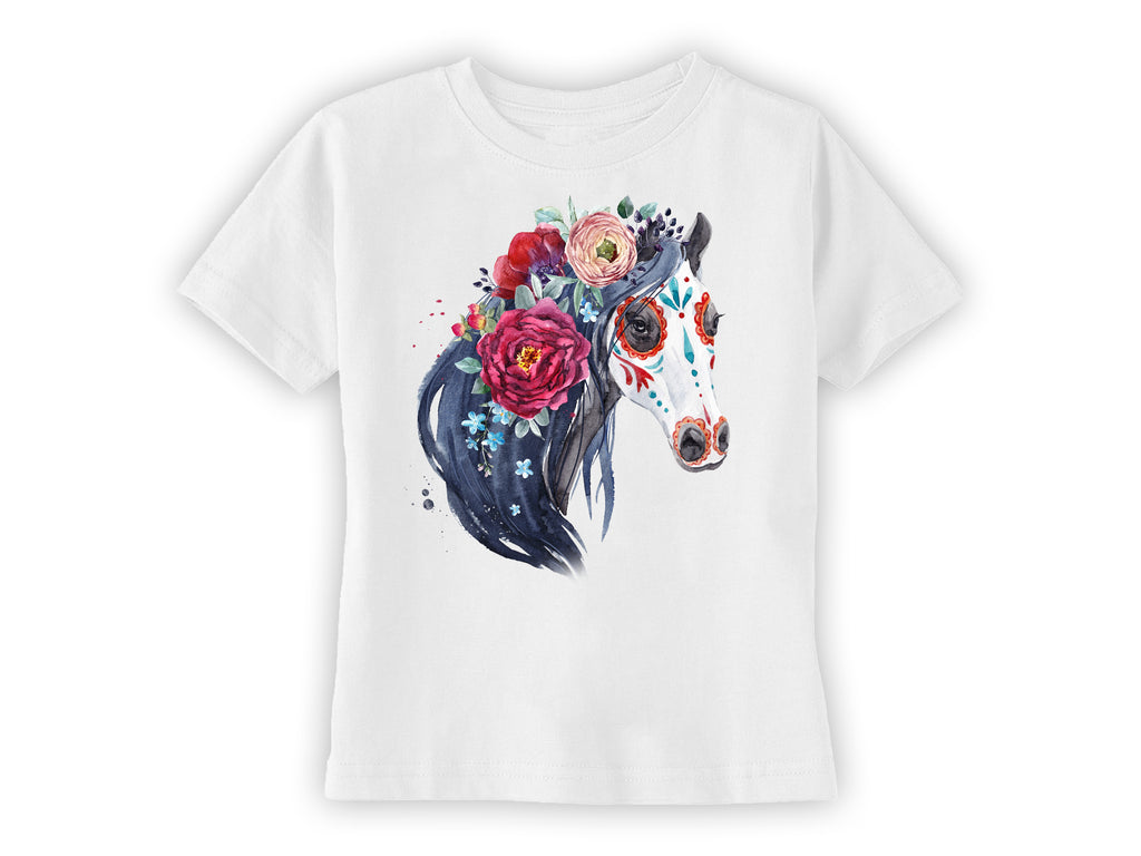 Painted Day of the Dead Horse Youth T-Shirt