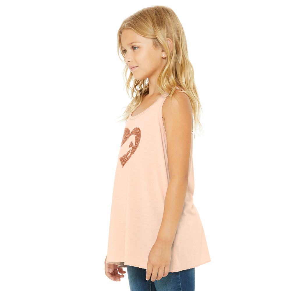 Shimmery Jumping Horse Girl's Tank Top